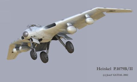 Heinkel P.1079B (SECRET WEAPONS OF THE LUFTWAFFE, WORLD WAR 2, X-PLANE) Heinkel P.1079B