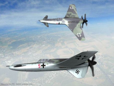 Henschel Hs P.75 (SECRET WEAPONS OF THE LUFTWAFFE, WORLD WAR 2, X-PLANE) Henschel Hs P.75