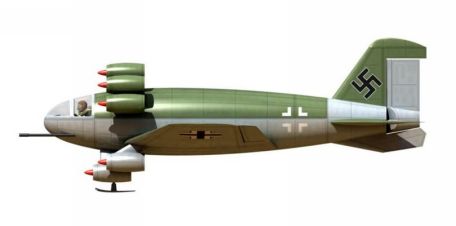 Junkers Ju P.009 (Hubjager) (SECRET WEAPONS OF THE LUFTWAFFE, WORLD WAR 2, X-PLANE) Junkers Ju P.009 (Hubjager)
